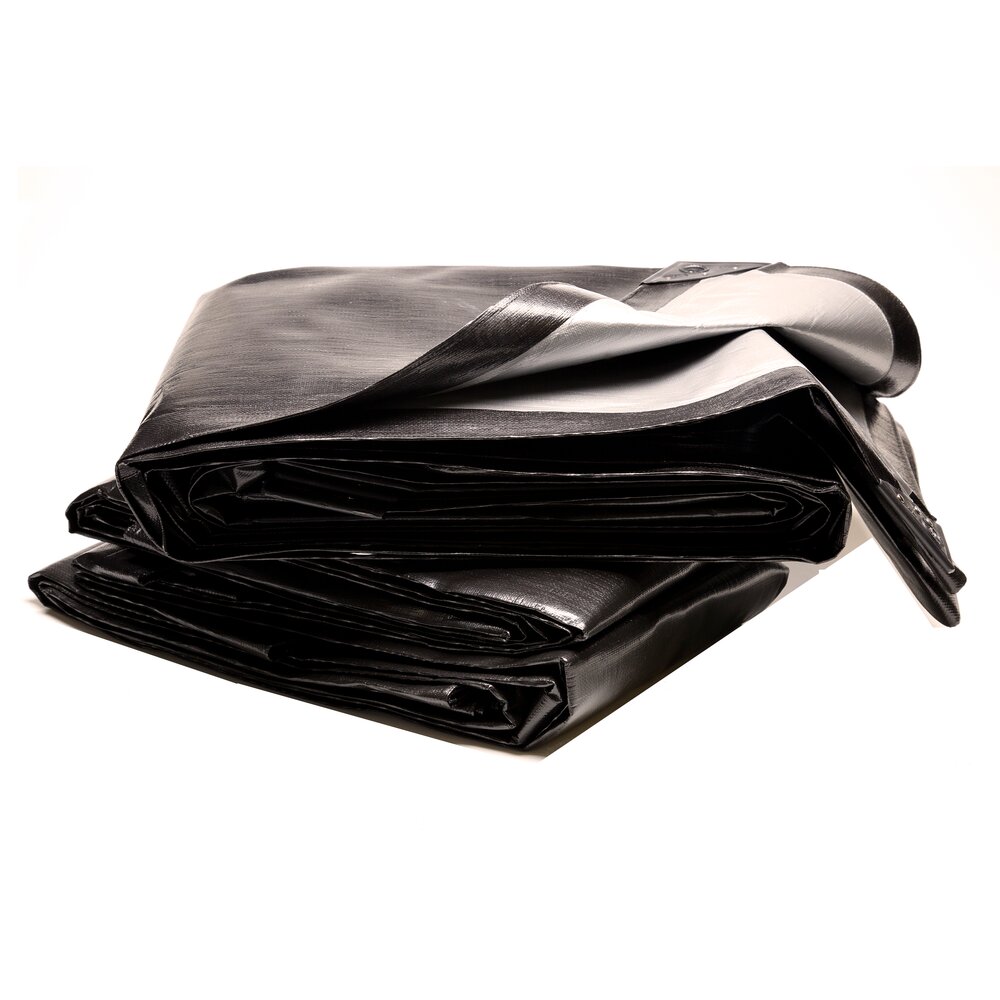 Polyethylene Rally Sheet Silver Black 270gsm