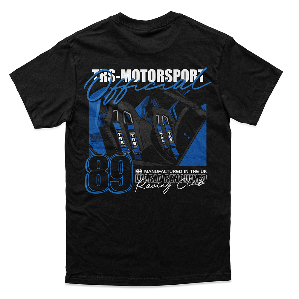 TRS Motorsport Blue Harness Oversized T-Shirt Black