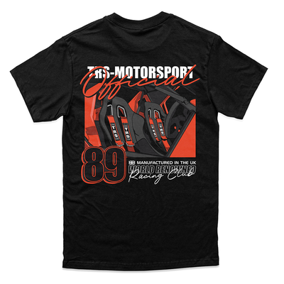 TRS Motorsport Red Harness Oversized T-Shirt Black