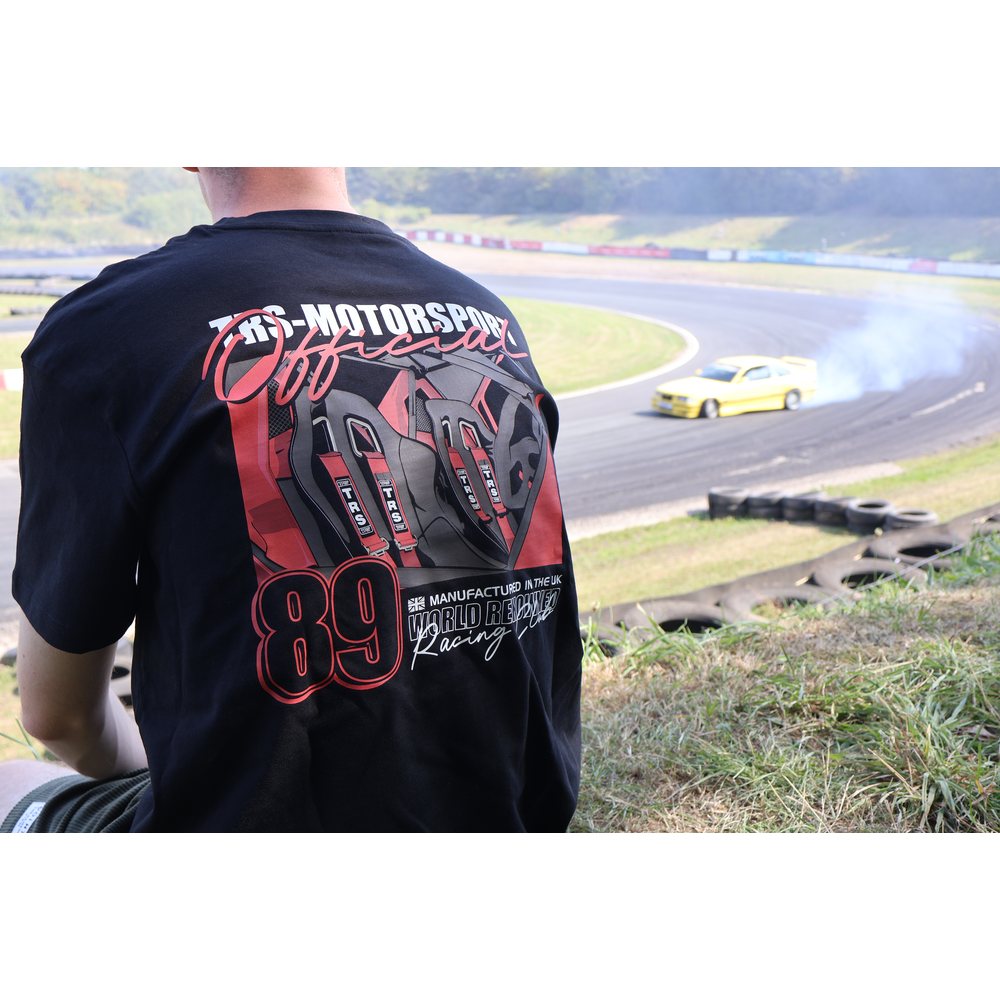 TRS Motorsport Red Harness Oversized T-Shirt Black